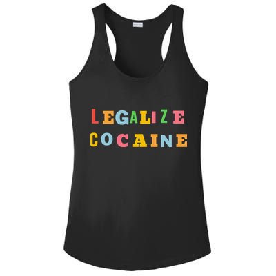 Legalize Cocaine Funny Design Ladies PosiCharge Competitor Racerback Tank
