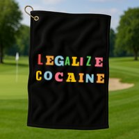 Legalize Cocaine Funny Design Golf Towel