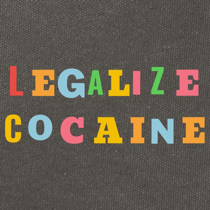 Legalize Cocaine Funny Design Cotton Canvas Backpack
