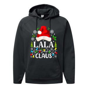 Lala Claus Funny Christmas Family Matching Grandma Performance Fleece Hoodie