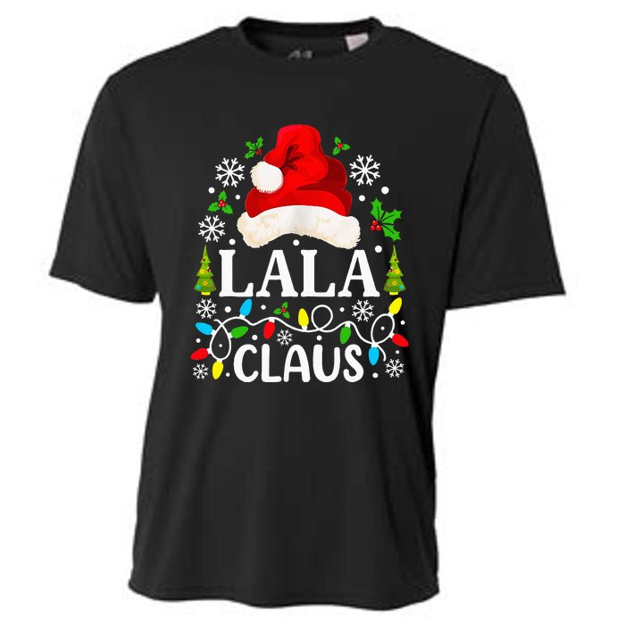 Lala Claus Funny Christmas Family Matching Grandma Cooling Performance Crew T-Shirt