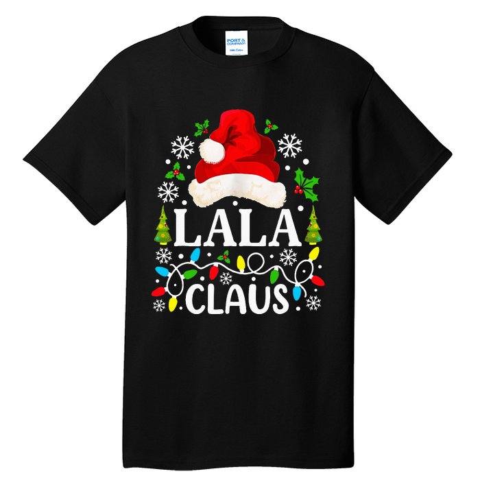 Lala Claus Funny Christmas Family Matching Grandma Tall T-Shirt