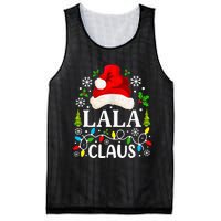 Lala Claus Funny Christmas Family Matching Grandma Mesh Reversible Basketball Jersey Tank