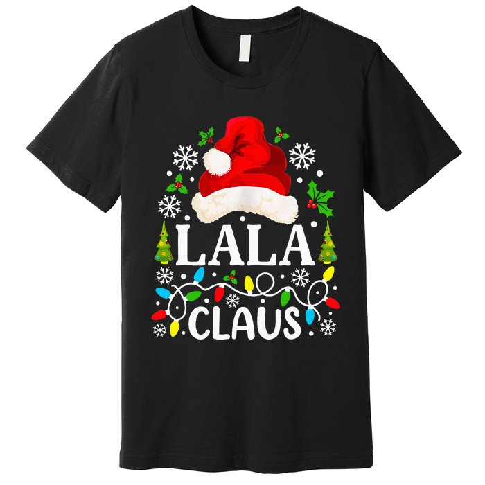 Lala Claus Funny Christmas Family Matching Grandma Premium T-Shirt