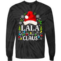 Lala Claus Funny Christmas Family Matching Grandma Tie-Dye Long Sleeve Shirt