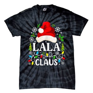 Lala Claus Funny Christmas Family Matching Grandma Tie-Dye T-Shirt