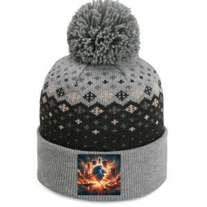 Lion City Fan The Baniff Cuffed Pom Beanie