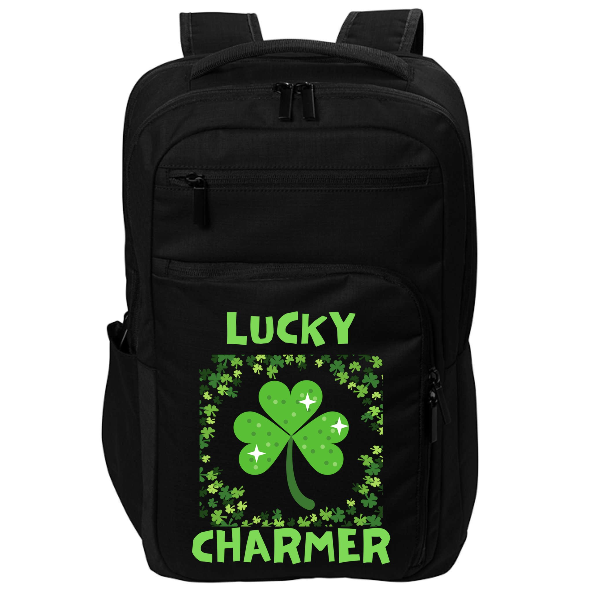 Lucky Charmer Funny St PatrickS Day Gift Impact Tech Backpack