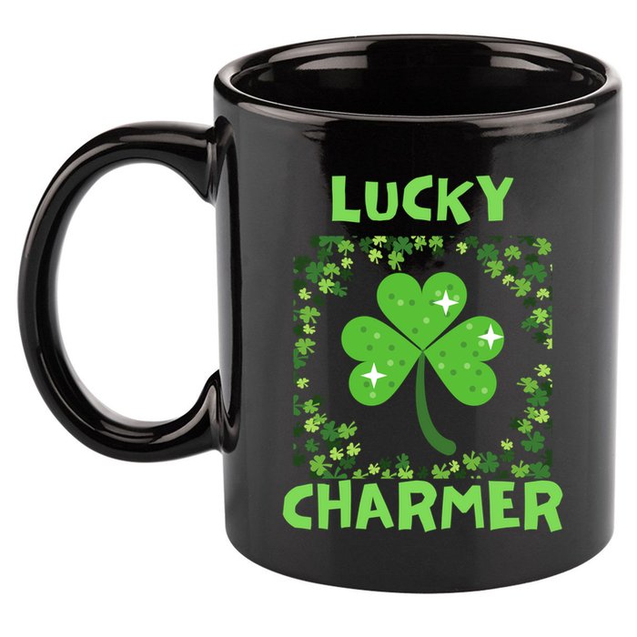 Lucky Charmer Funny St PatrickS Day Gift 11oz C Handle Ceramic Mug