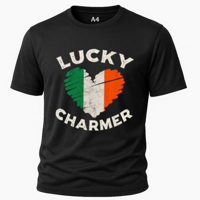 Lucky Charmer Grunge Heart Irish Flag St PatrickS Day Gift Performance Shirt