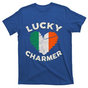 Lucky Charmer Grunge Heart Irish Flag St PatrickS Day Gift T-Shirt