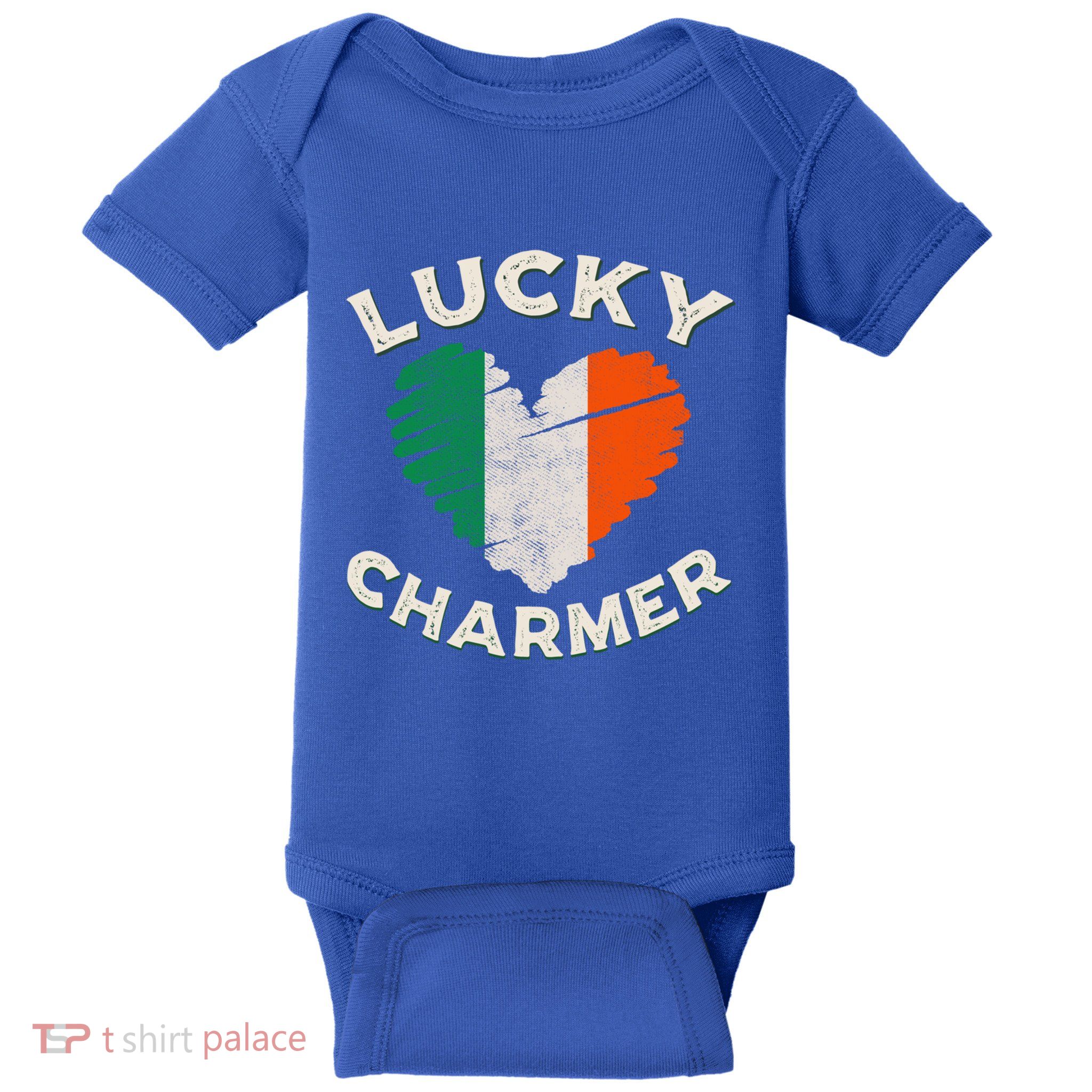 Lucky Charmer Grunge Heart Irish Flag St PatrickS Day Gift Baby Bodysuit