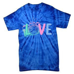 Love Camera Gift Photographer Cool Gift Tie-Dye T-Shirt