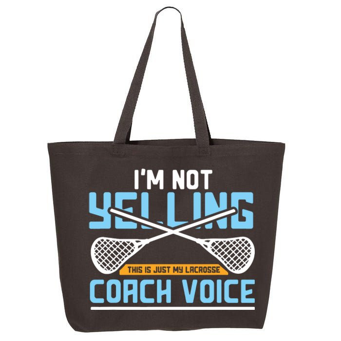 Lacrosse Coach Gift Lax Sticks Funny Coach Voice 25L Jumbo Tote