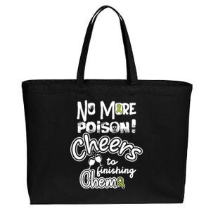 Last Chemocute Gift Lymphoma Cancer Awareness Supporter Ribbon Funny Gift Cotton Canvas Jumbo Tote