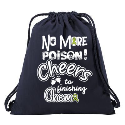 Last Chemocute Gift Lymphoma Cancer Awareness Supporter Ribbon Funny Gift Drawstring Bag