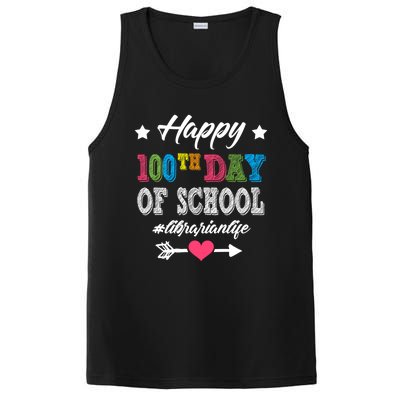 Librarian Cute Gift Happy 100th Day Of School 100 Days Smarter Gift PosiCharge Competitor Tank