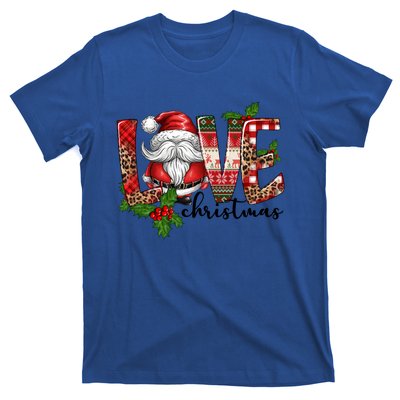 Love Christmas Gnome Xmas Matching Funny Pajamas Holiday Funny Gift T-Shirt