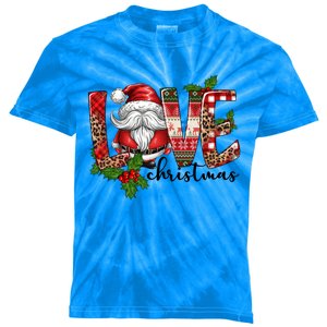 Love Christmas Gnome Xmas Matching Funny Pajamas Holiday Funny Gift Kids Tie-Dye T-Shirt