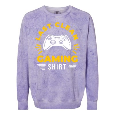 Last Clean Gaming Shirt Colorblast Crewneck Sweatshirt