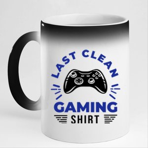 Last Clean Gaming Shirt 11oz Black Color Changing Mug