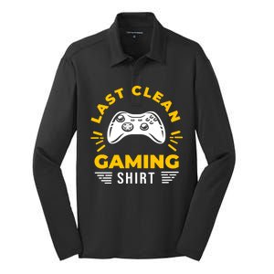 Last Clean Gaming Shirt Silk Touch Performance Long Sleeve Polo