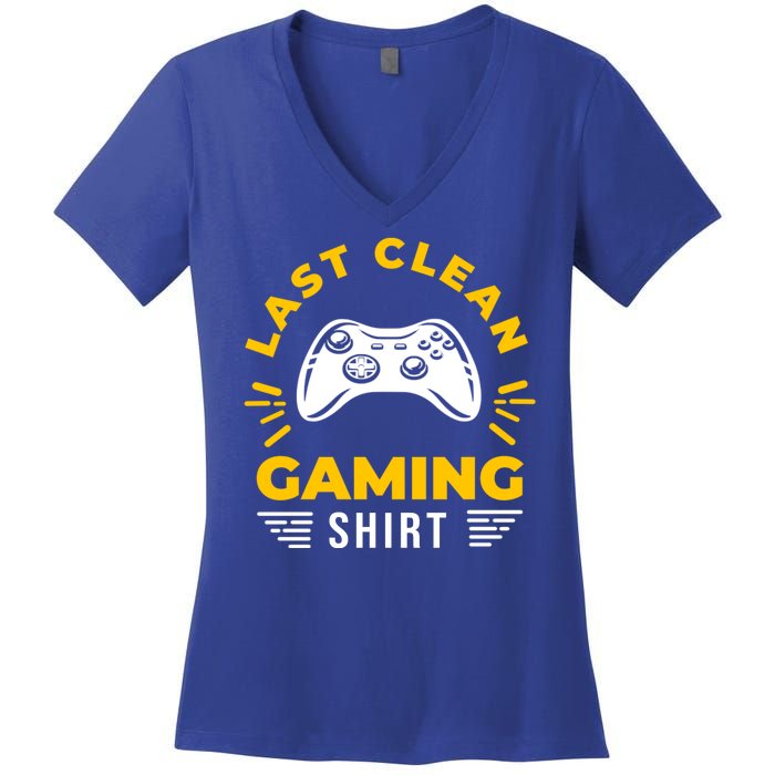 Last Clean Gaming Shirt Women's V-Neck T-Shirt