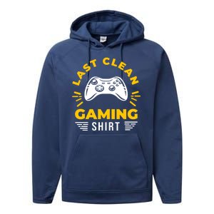 Last Clean Gaming Shirt Performance Fleece Hoodie