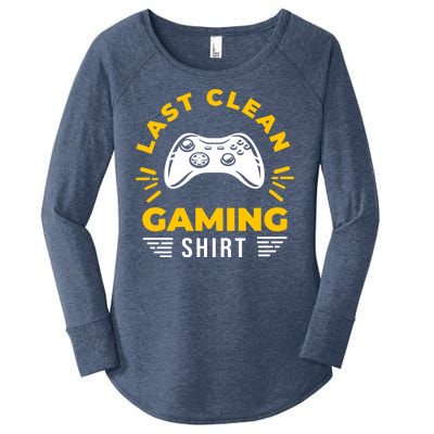 Last Clean Gaming Shirt Women's Perfect Tri Tunic Long Sleeve Shirt