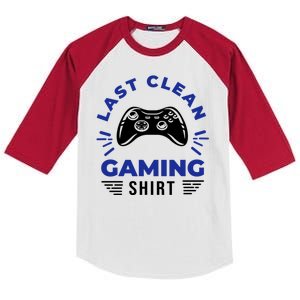 Last Clean Gaming Shirt Kids Colorblock Raglan Jersey