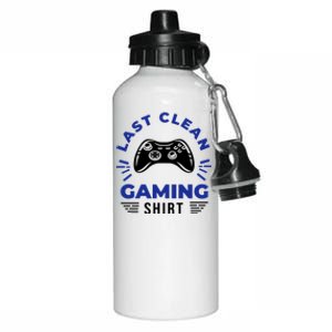 Last Clean Gaming Shirt Aluminum Water Bottle