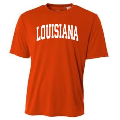 Louisiana Crewneck Gift Sports College Style State Usa Cooling Performance Crew T-Shirt