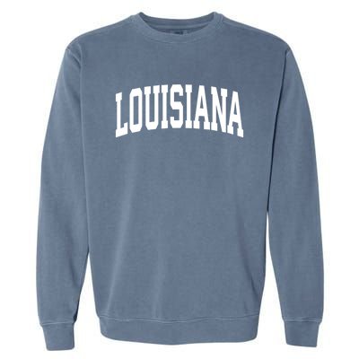 Louisiana Crewneck Gift Sports College Style State Usa Garment-Dyed Sweatshirt