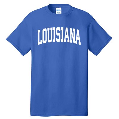 Louisiana Crewneck Gift Sports College Style State Usa Tall T-Shirt