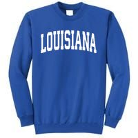 Louisiana Crewneck Gift Sports College Style State Usa Tall Sweatshirt