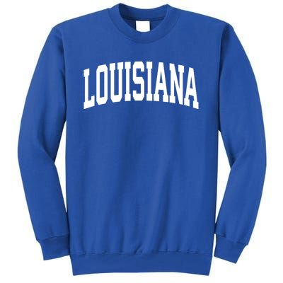 Louisiana Crewneck Gift Sports College Style State Usa Tall Sweatshirt