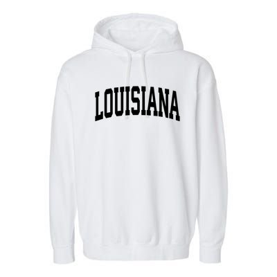 Louisiana Crewneck Gift Sports College Style State Usa Garment-Dyed Fleece Hoodie