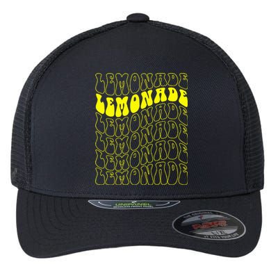 Lemonade Crew Groovy Retro Lemonade Stand Flexfit Unipanel Trucker Cap