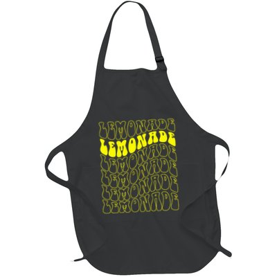 Lemonade Crew Groovy Retro Lemonade Stand Full-Length Apron With Pockets