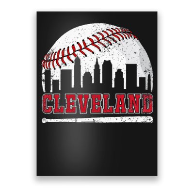 Love Cleveland Graphic Baseball Lover Player Poster