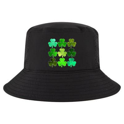 Lucky Clover Green Shamrock Irish Funny st patricks day Cool Comfort Performance Bucket Hat