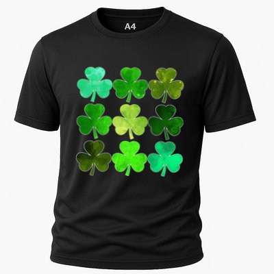 Lucky Clover Green Shamrock Irish Funny st patricks day Performance Shirt
