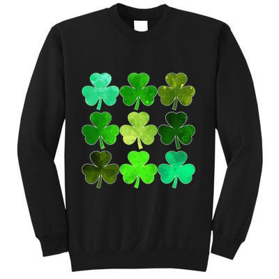 Lucky Clover Green Shamrock Irish Funny st patricks day Sweatshirt