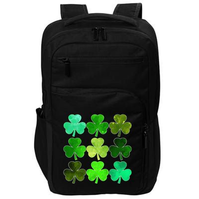 Lucky Clover Green Shamrock Irish Funny st patricks day Impact Tech Backpack