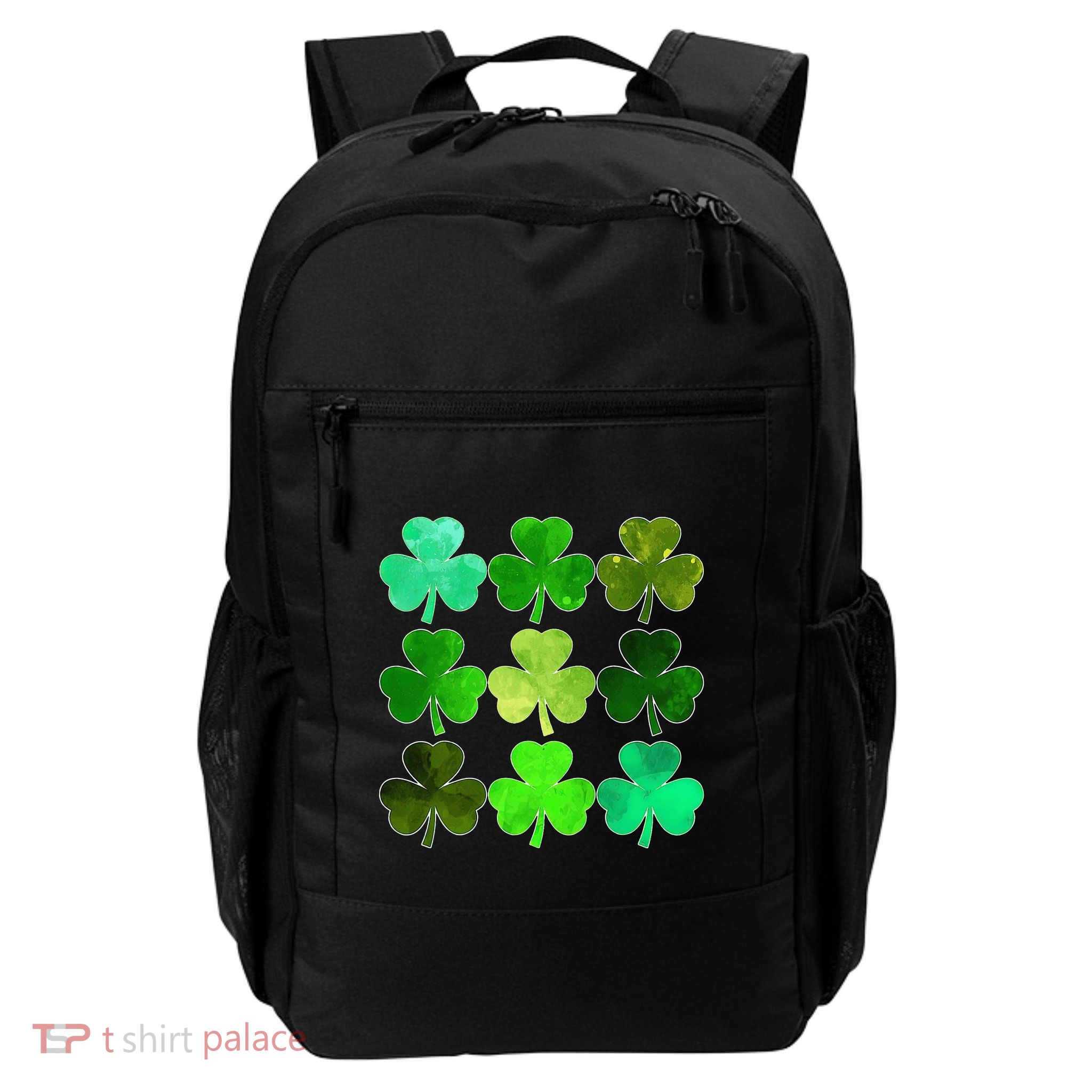 Lucky Clover Green Shamrock Irish Funny st patricks day Backpack