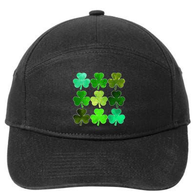 Lucky Clover Green Shamrock Irish Funny st patricks day 7-Panel Snapback Hat