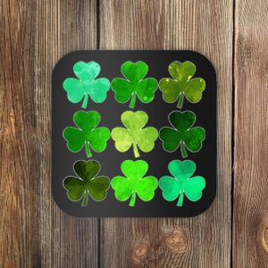 Lucky Clover Green Shamrock Irish Funny st patricks day Coaster