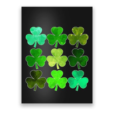 Lucky Clover Green Shamrock Irish Funny st patricks day Poster