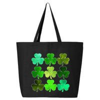 Lucky Clover Green Shamrock Irish Funny st patricks day 25L Jumbo Tote