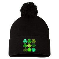 Lucky Clover Green Shamrock Irish Funny st patricks day Pom Pom 12in Knit Beanie